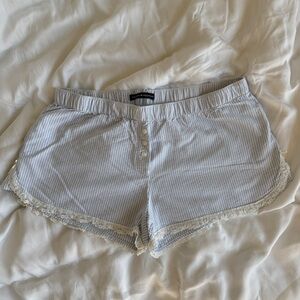 Brandy Melville Keira Blue & White Lace Shorts